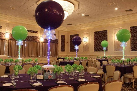 Photography Themed Bar Mitzvah with Custom Cube Centerpiece and 36" Balloons