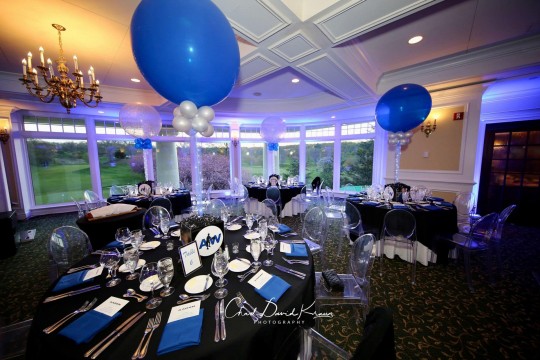 Tennis Themed Bar Mitzvah with Custom Cube Centerpieces at Scarsdale Golf Club
