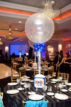 App Themed Cube Centerpiece with Sparkle Balloon & Lights