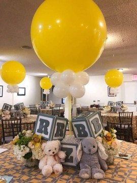 Custom Baby Blocks with Initials & 3' Balloon for Bris