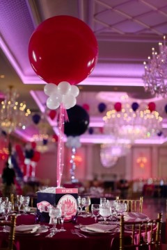 Everything Girl Themed Bat Mitzvah Photo Cube Centerpieces with Custom Logo & Clipart