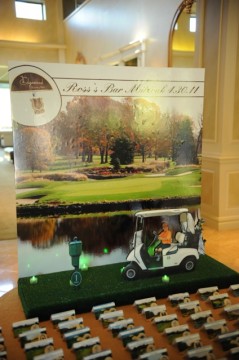 Golf Course Seating Card Display