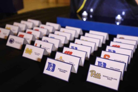Custom College Sports Place Cards with Team Logos
