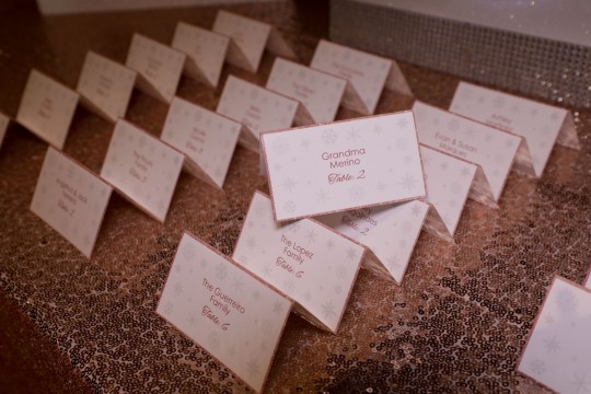 Custom Fold Over Place Card for Sweet Sixteen