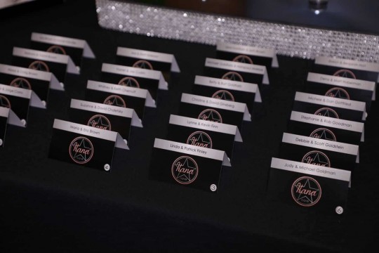 Custom Logo Place Cards for Star Themed Bat Mitzvah