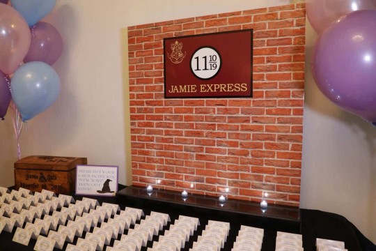 Harry Potter Platform Display with Hogwarts Express Tickets