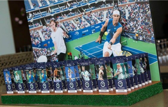Tennis Sports Ticket Place Cards with Player Images