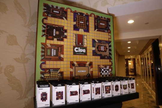 Clue Board Themed Seating Card Display for Game Themed Bar Mitzvah