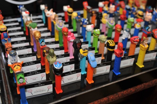 Pez Dispenser Place Cards for Candy Themed Bat Mitzvah