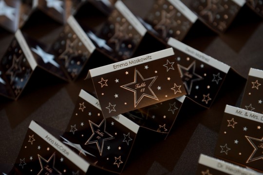 Star Themed Bat Mitzvah Place Cards