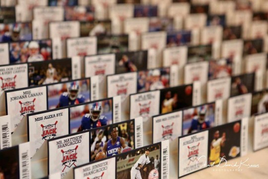 Fold Over Sports Ticket Place Cards for ESPN Themed Bar Mitzvah