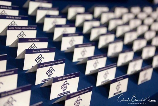 Custom Logo Place Cards for Bar Mitzvah