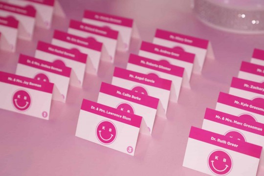 Smiley Face Logo Place Cards