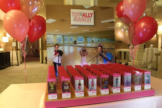 Dance Themed Seating Card Display with Studio Background and Cutout Photos
