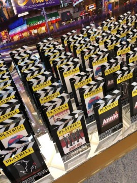 Playbill Place Cards in Clapboard Photo Frames