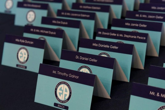 Bnai Mitzvah Place Cards with Custom Logo