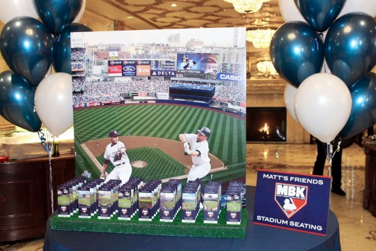 Baseball Themed Bar Mitzvah Display with Stadium Ticket Place Cards