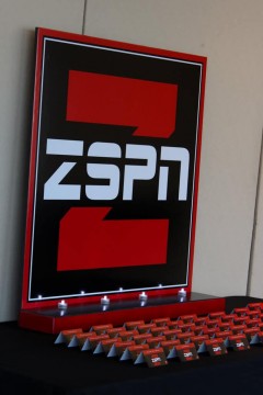 ESPN Themed Seating Card Display with Custom Logo