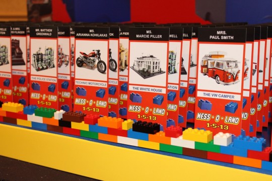 Lego Ticket Place Cards with Lego Images