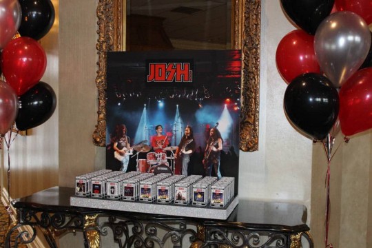 Music Themed Concert Stage Display with Custom Photo Cutouts