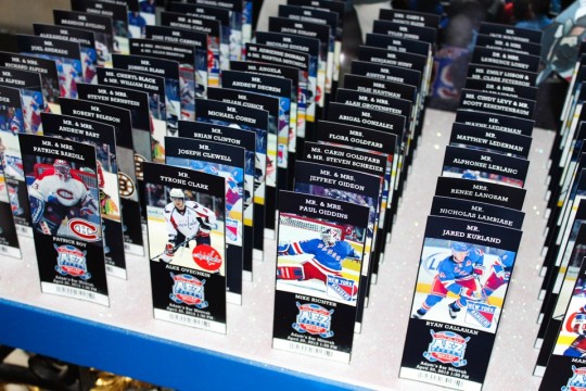 Rangers Hockey Ticket Place Cards with Player Images