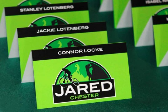 Fold Over Place Cards with Custom Logo