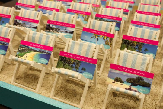 Custom Beach Chair Place Cards with Photos