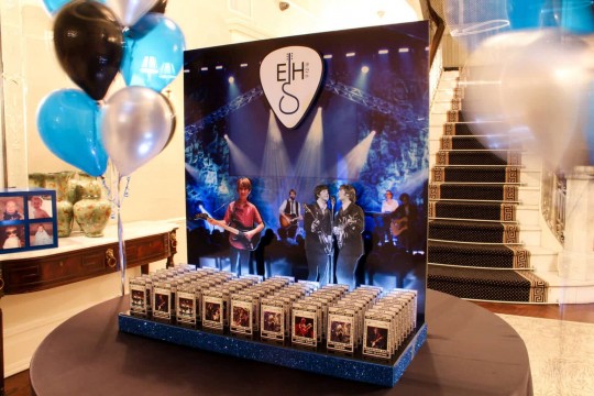 Concert Stage Seating Card Display with Cutout Photos & VIP Pass Place Cards