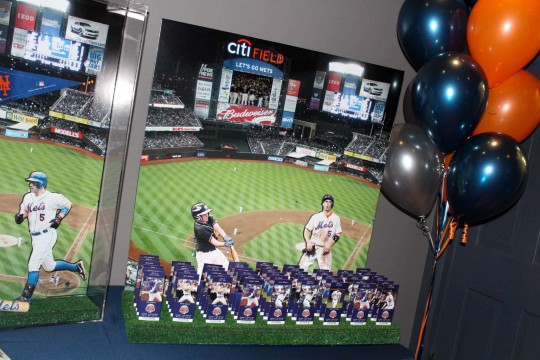 Mets Themed Bar Mitzvah with Blowup Stadium Seating Card Display