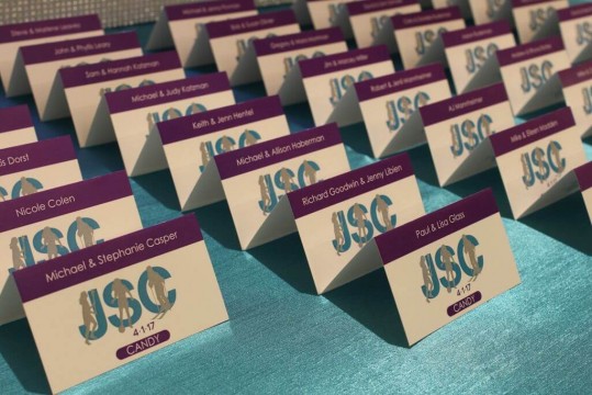 Custom Fold Over Place Cards with Logo