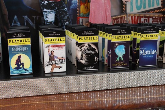Custom Playbill Place Cards for Broadway Themed Bat Mitzvah