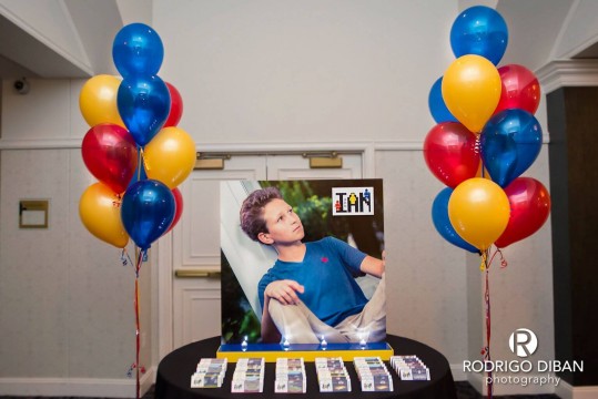Lego Themed Seating Card Display with Blowup Photo & Logo