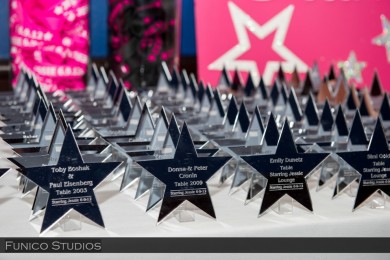 Custom Engraved Mirror Star Place Cards