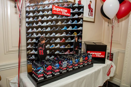Air Jordan Themed Sneaker Display with Custom Ticket Place Cards