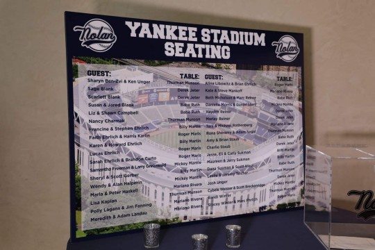 Stadium Seating Chart for Yankees Themed Bar Mitzvah
