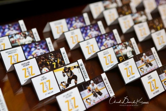 Custom Fold Over Sports Theme Tickets Place Cards for Bar Mitzvah