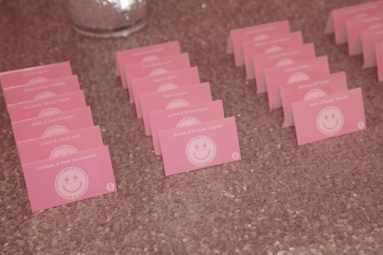 Custom Place Cards with Smiley Face Logo