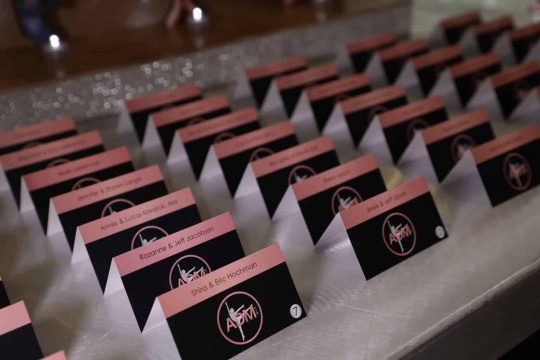 Custom Logo Place Cards for Dance Themed Bat Mitzvah