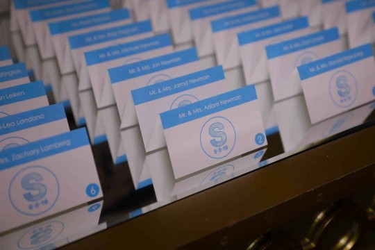 Custom Logo Place Cards for Sky's The Limit Themed Bat Mitzvah
