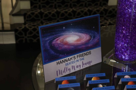 Milky Way Sign for Galaxy Themed Bat Mitzvah