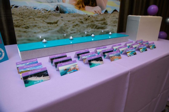 Custom Place Cards for Beach Themed Bat Mitzvah