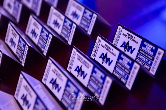Sports Ticket Place Cards for Tennis Themed Bar Mitzvah
