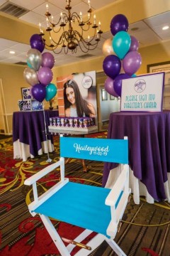 Directors Chair Sign in Board with Custom Logo Sign for Movie Themed Bat Mitzvah