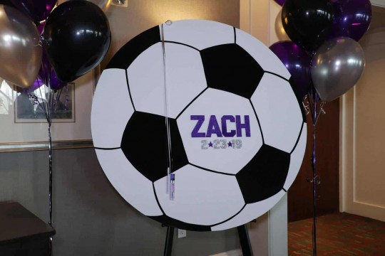 Soccer Ball Sign in Board with Name & Date