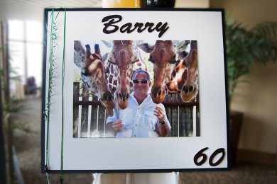 Jungle Themed 60th Birthday Sign in Board with Blowup Photo