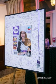 Custom Imaged Food Magazine Cover Sign in Board for Cooking Themed Bat Mitzvah