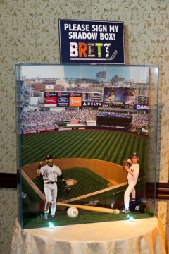 Yankees Shadow Box Sign in Board with Stadium Background