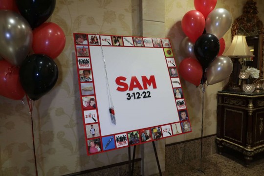 Photo & Logo Border Sign in Board for Clue Themed Bar Mitzvah