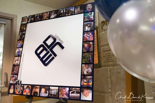 Photo Border Sign in Board with Custom Logo for Bar Mitzvah