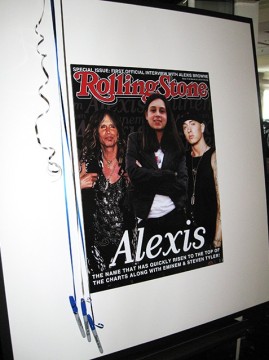 Custom Imaged Rolling Stone Magazine Cover Sign in Board for Music Themed Bat Mitzvah